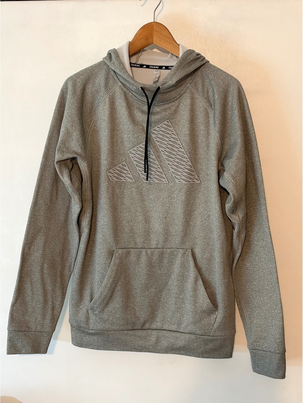 adidas Training Gray Hoodie Sweatshirt Size S